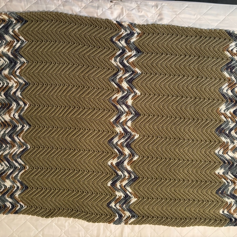 Hand crocheted throw